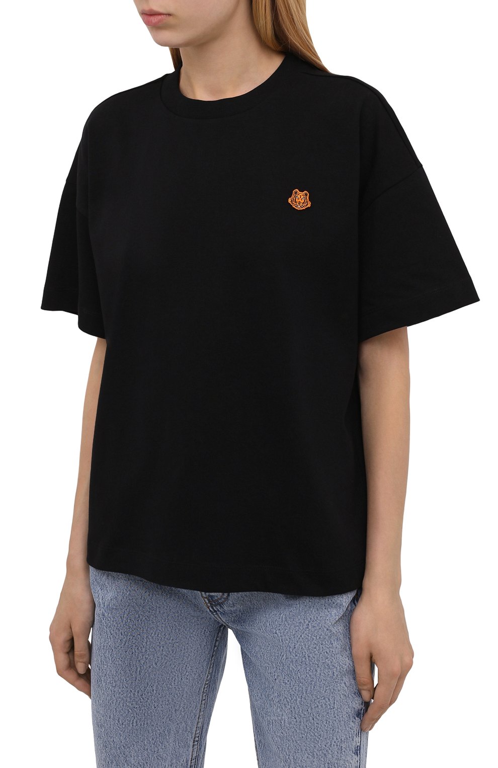 Хлопковая футболка KENZO черного цвета по цене 11100 руб., арт. FB62TS6404SB, фото 3 Хлопковая футболка KENZO, арт. FB62TS6404SB, фото 3