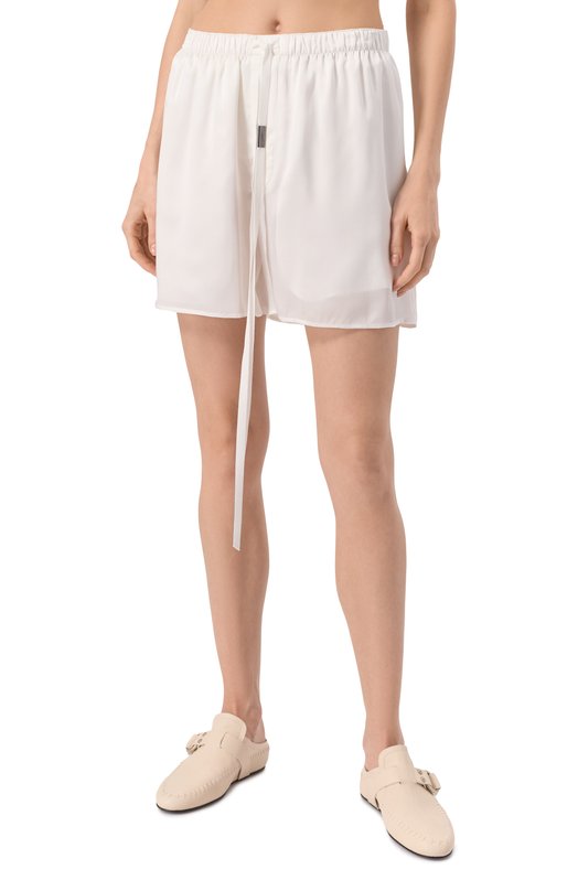 Атласные шорты Ann Demeulemeester B0012473/FA624 Белый  B0012473/FA624 Фото 3