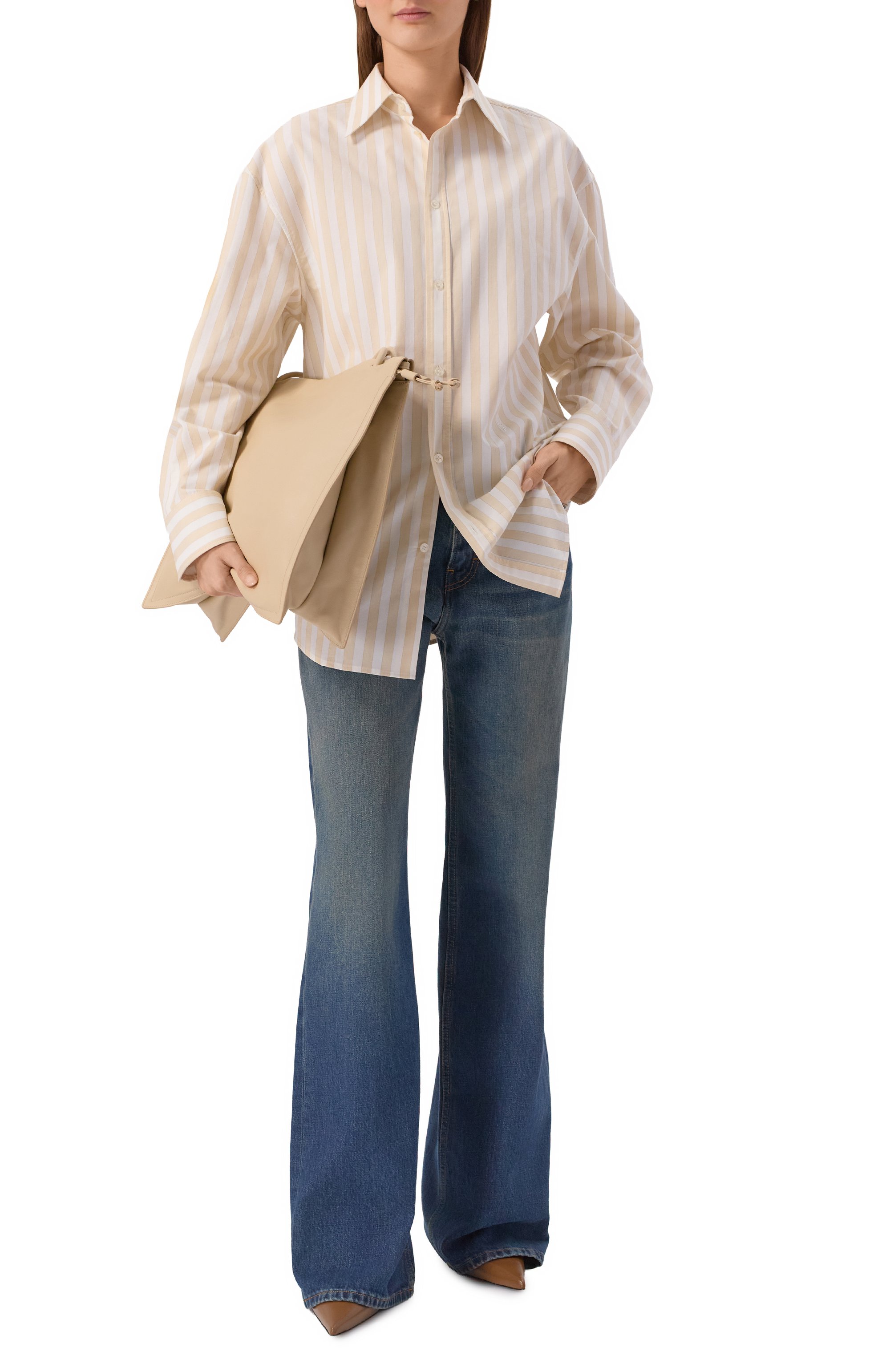 Сумка-тоут dulse large COCCINELLE светло-бежевого цвета по цене 41500 руб., арт. E1SS5110101, фото 7 Сумка-тоут dulse large COCCINELLE, арт. E1SS5110101, фото 7