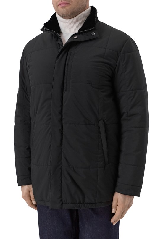 Куртка с воротником из норки MVST 53453/BIG SIZE/0LMETEX AMEDE0 Чёрный  53453/BIG SIZE/0LMETEX AMEDE0 Фото 3