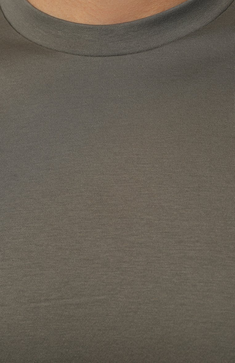 Мужская хлопковая футболка ZIMMERLI серого цвета, арт. 286-1447 | Фото 5 (Кросс-КТ: домашняя одежда; Рукава: Короткие; Длина (для топов): Стандартные; Материал сплава: Проставлено; Материал внешний: Хлопок; Драгоценные камни: Проставлено)