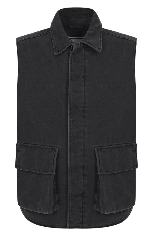 Джинсовый жилет Ann Demeulemeester B0013121/FA039 Серый B0013121/FA039