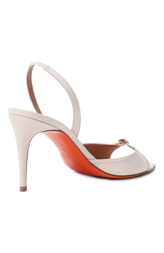 Лакированные босоножки Santoni WHEG71692HA2NVHD Белый  WHEG71692HA2NVHD Фото 5