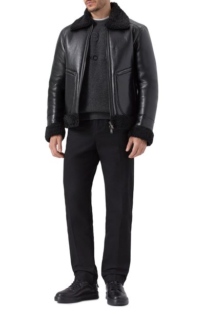 Дубленка ICEBERG черного цвета по цене 62450 руб., арт. 0Z40/6815, фото 2 Дубленка ICEBERG, арт. 0Z40/6815, фото 2