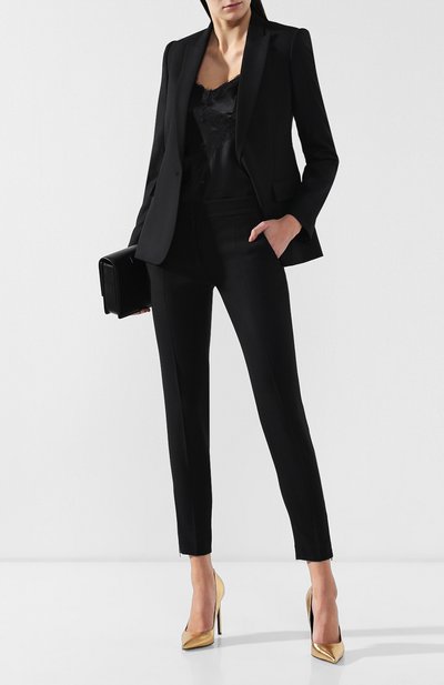 Шерстяные брюки со стрелками STELLA MCCARTNEY черного цвета по цене 69950 руб., арт. 531844/SGB07, фото 2 Шерстяные брюки со стрелками STELLA MCCARTNEY, арт. 531844/SGB07, фото 2