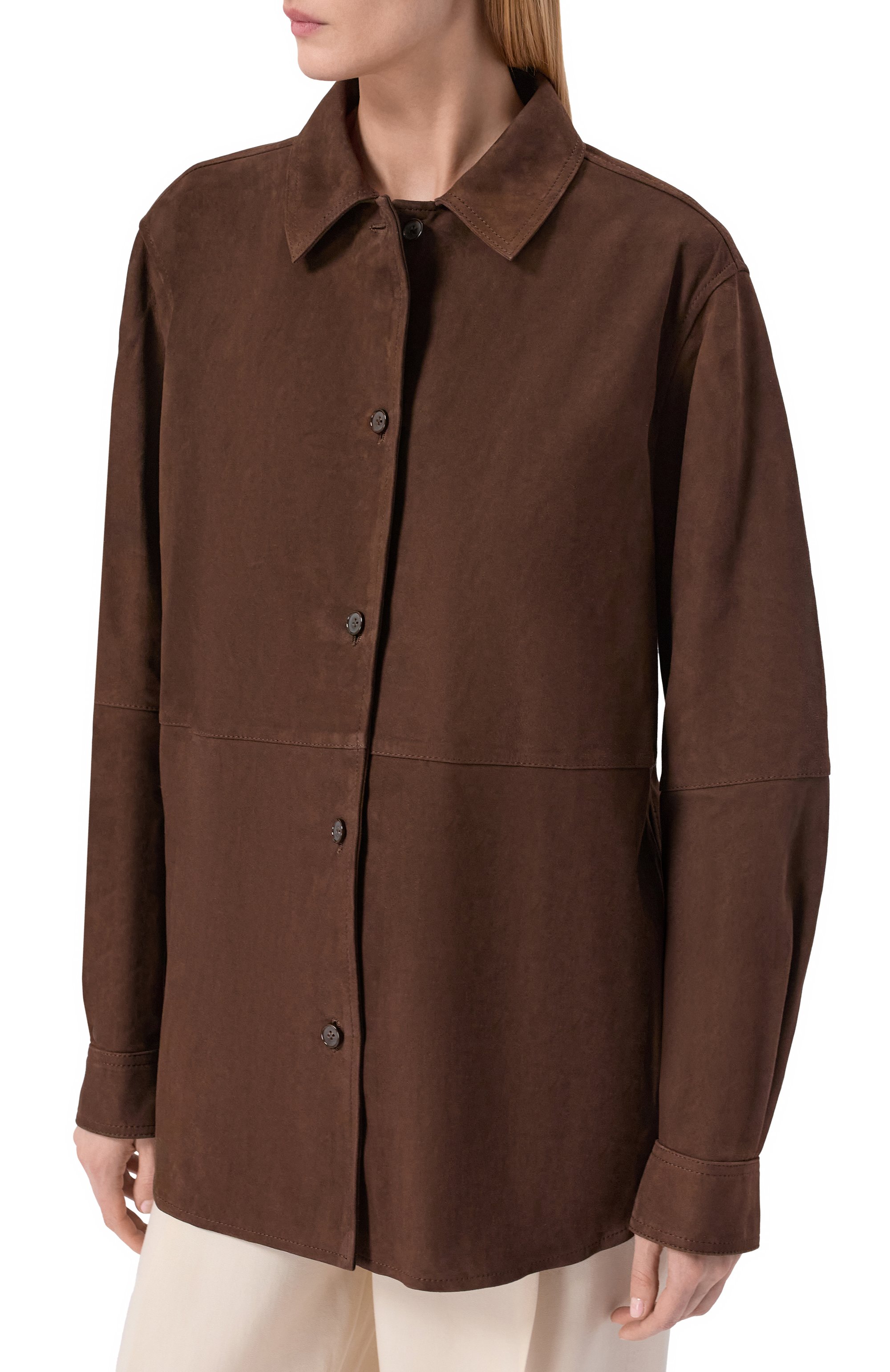 Замшевая рубашка TOTEME, арт. 261-WRT0707-LE0200, фото 3