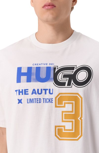 Хлопковая футболка HUGO BLUE, арт. 50544168, фото 5