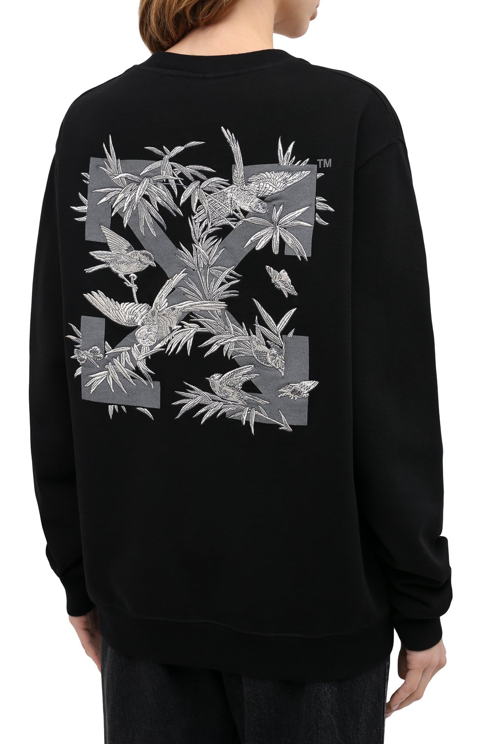 Хлопковый свитшот OFF-WHITE черного цвета по цене 55200 руб., арт. 0WBA055F20JER0061009, фото 4 Хлопковый свитшот OFF-WHITE, арт. 0WBA055F20JER0061009, фото 4