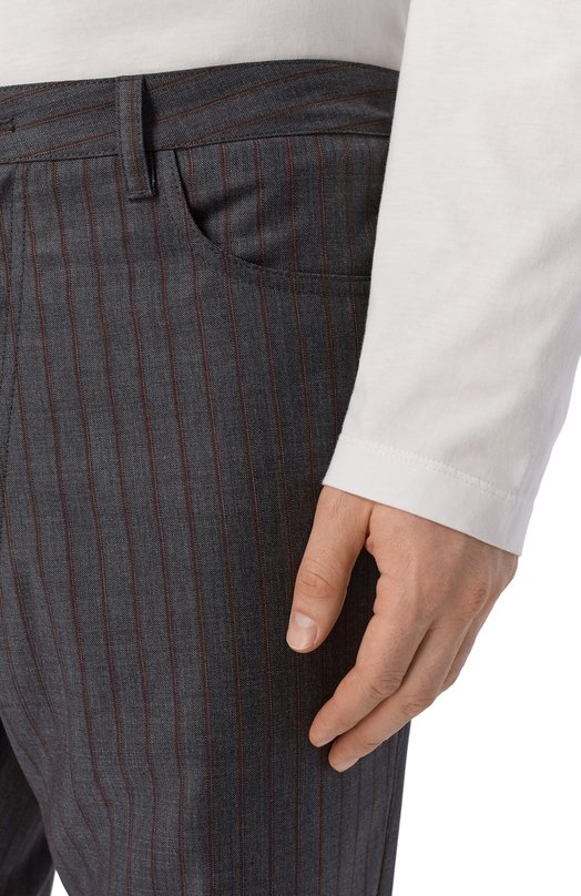 Шерстяные брюки Balenciaga 850705/TPT05 Серый  850705/TPT05 Фото 5