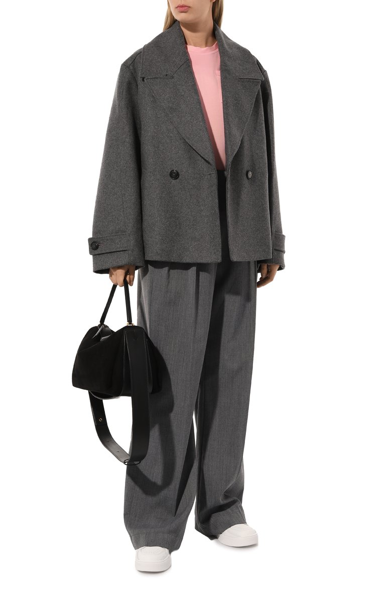 Женская хлопковая футболка KITON розового цвета, арт. D55426H08051 | Фото 2 (Материал внешний: Хлопок; Рукава: Короткие; Длина (для топов): Стандартные; Стили: Кэжуэл; Принт: Без принта)