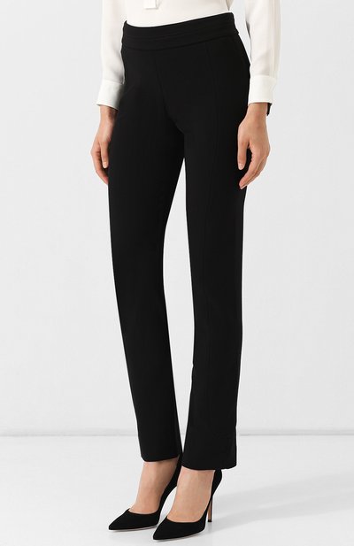 Однотонные шерстяные брюки GIORGIO ARMANI черного цвета по цене 113500 руб., арт. 8WHPP00R/T001J, фото 3 Однотонные шерстяные брюки GIORGIO ARMANI, арт. 8WHPP00R/T001J, фото 3