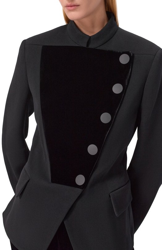 Шерстяной жакет Giorgio Armani GW001556/TE10117 Чёрный  GW001556/TE10117 Фото 5