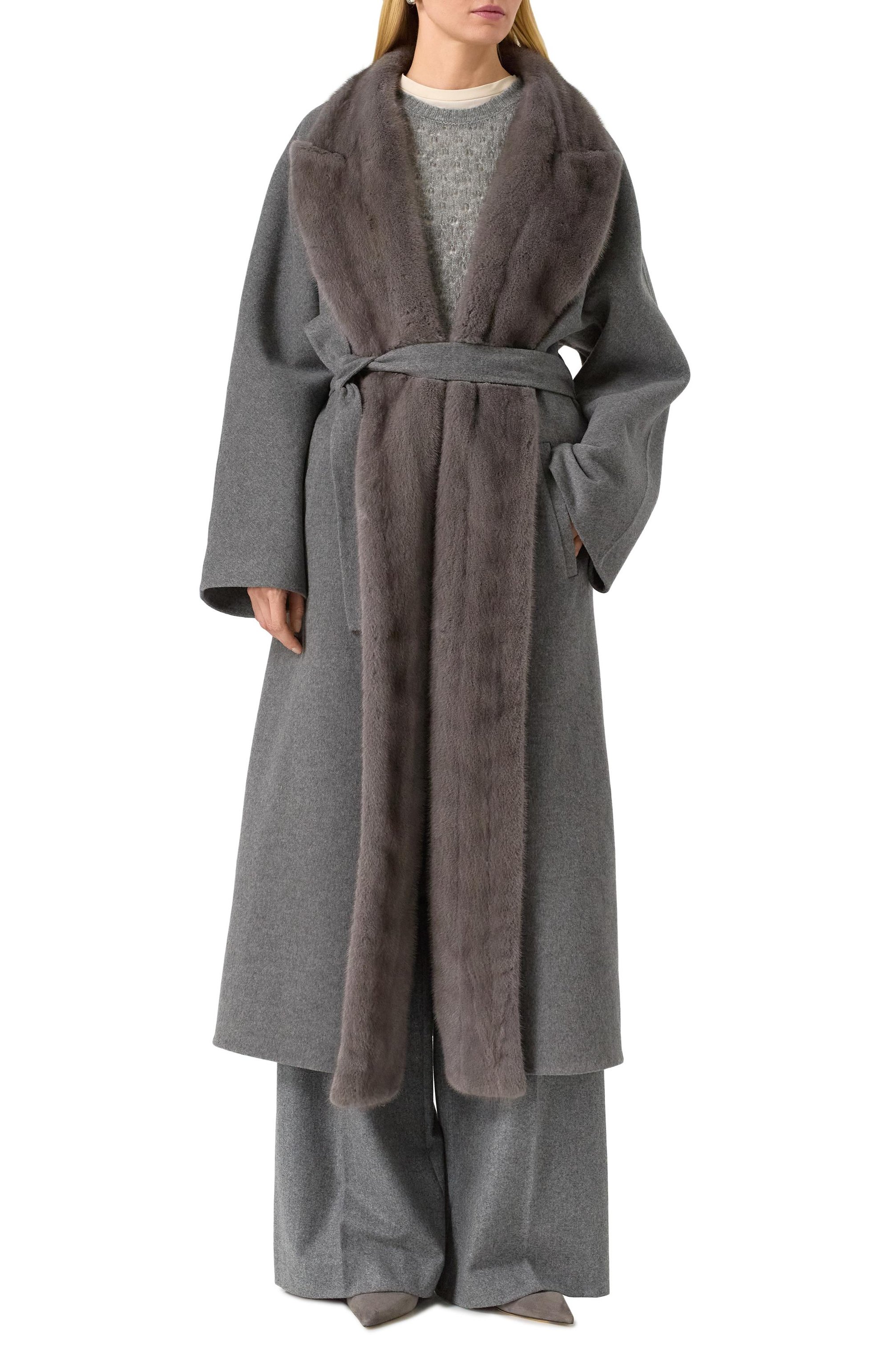 Пальто из шерсти и кашемира с отделкой из норки MVST, арт. FTBPL-Y326V, фото 3