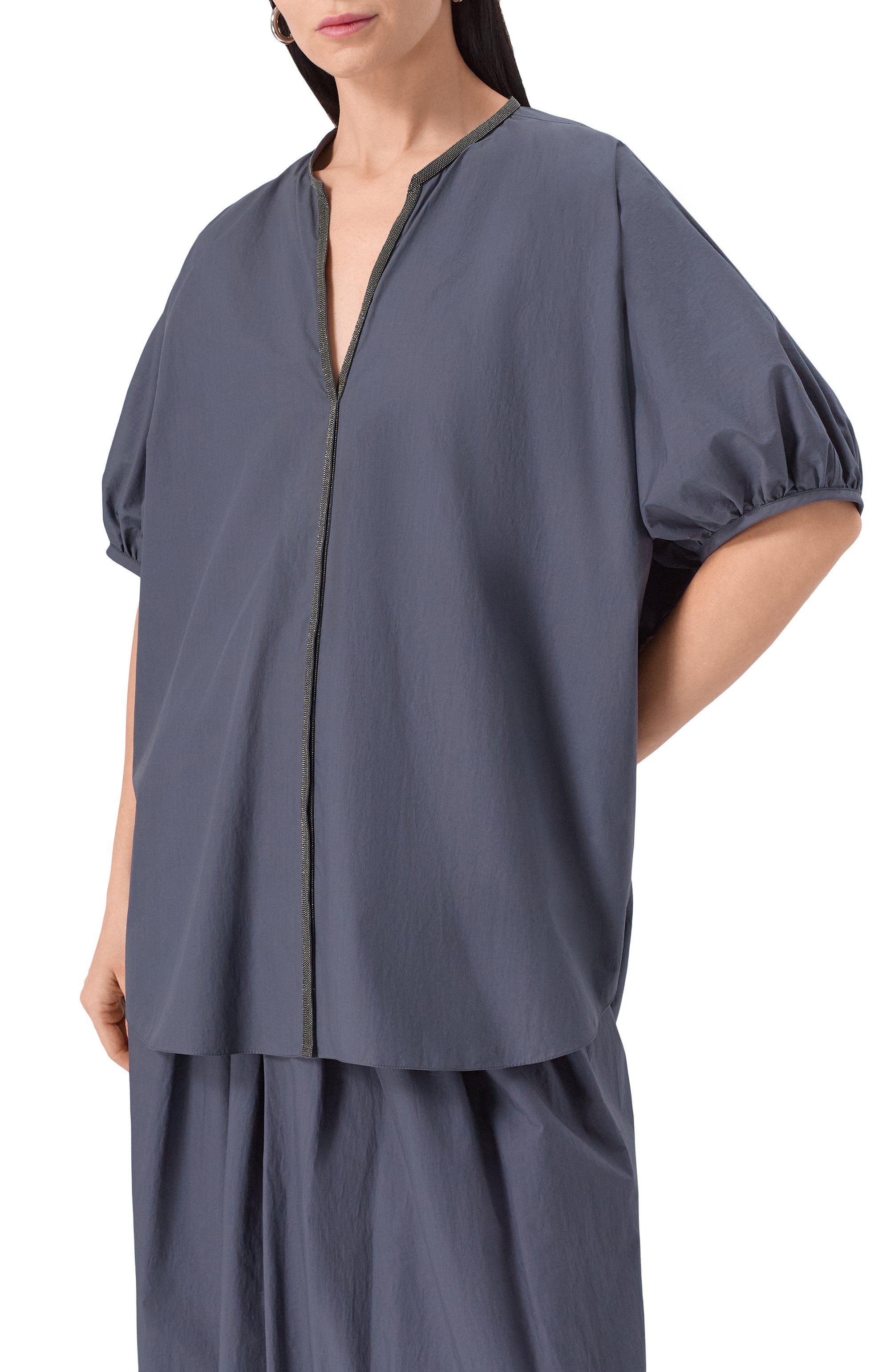 Хлопковая блузка BRUNELLO CUCINELLI, арт. M0H93HB802, фото 3