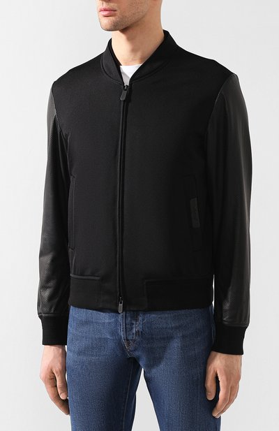 Бомбер с кожаными рукавами ZEGNA, арт. CSCIB2/5S113, фото 3