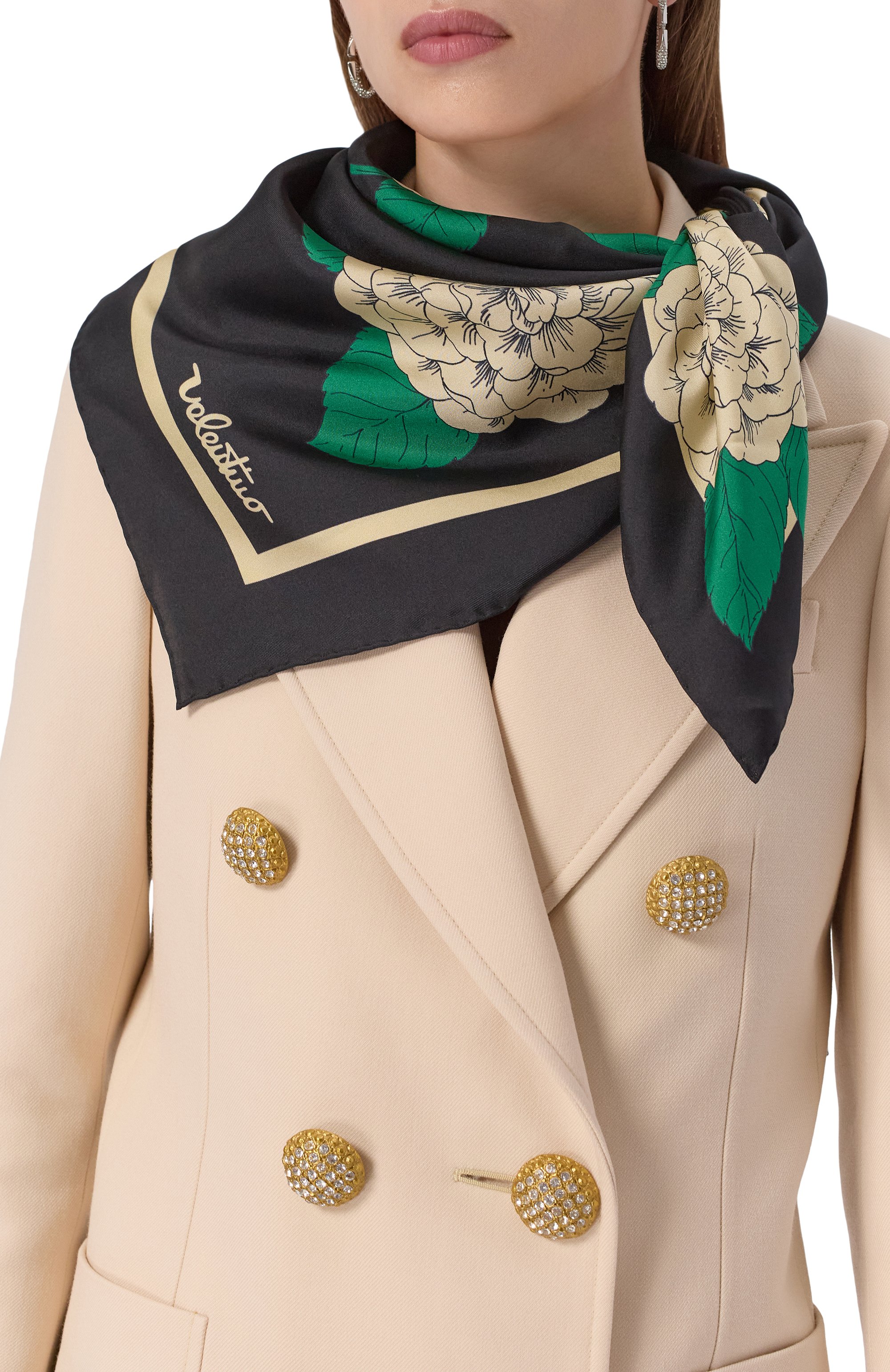 Шелковый платок VALENTINO, арт. 7W2EI114/QSD, фото 2