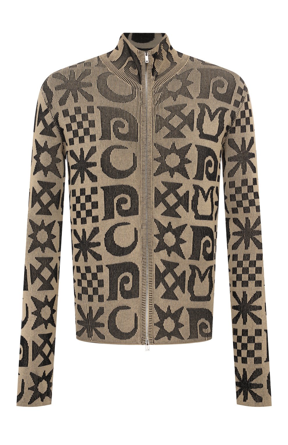 Хлопковый кардиган NANUSHKA бежевого цвета по цене 41300 руб., арт. NM24PFSW00271, фото 1 Хлопковый кардиган NANUSHKA, арт. NM24PFSW00271, фото 1