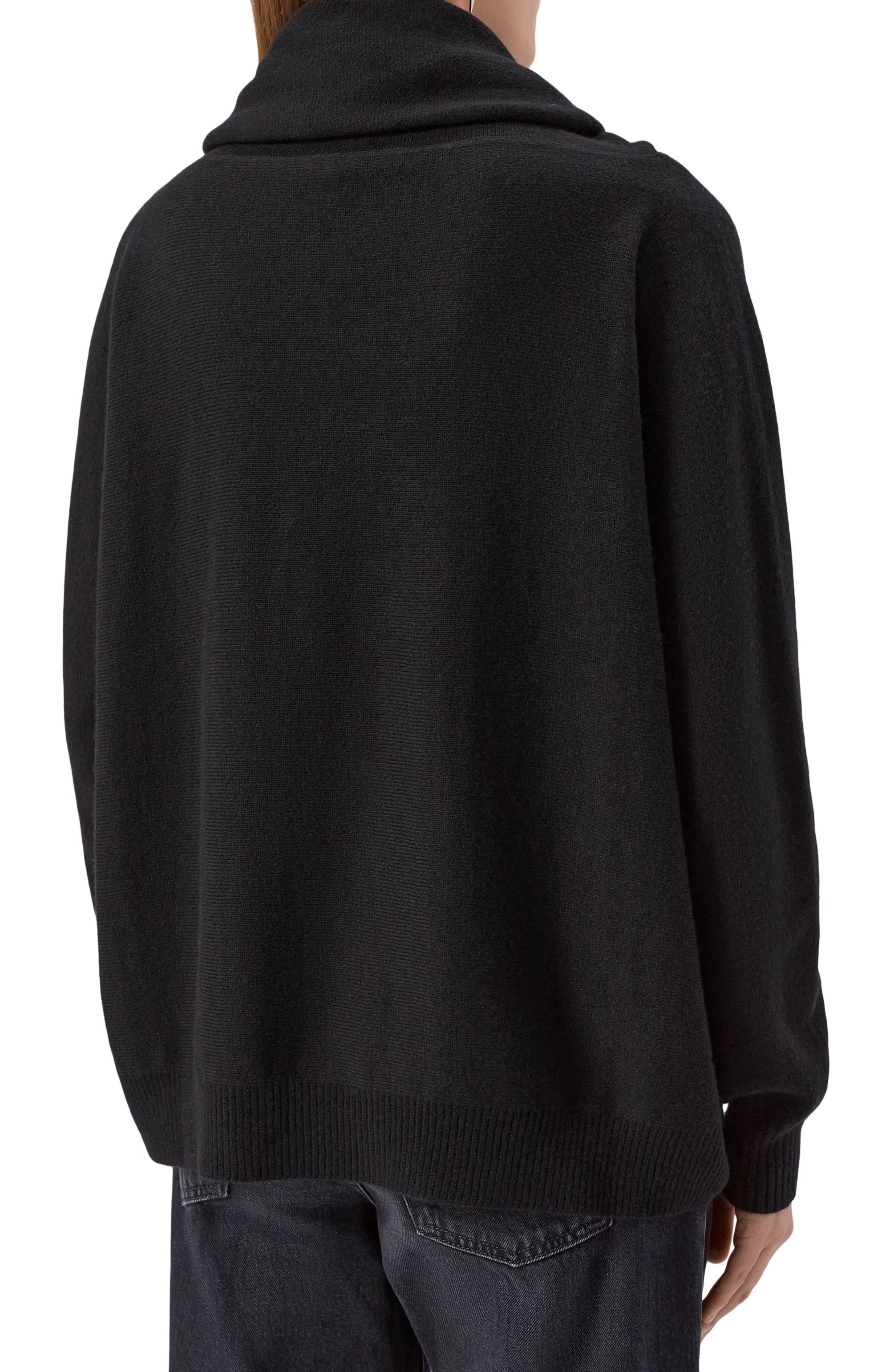 Свитер из шерсти и кашемира D.EXTERIOR черного цвета по цене 53300 руб., арт. 61157, фото 4 Свитер из шерсти и кашемира D.EXTERIOR, арт. 61157, фото 4