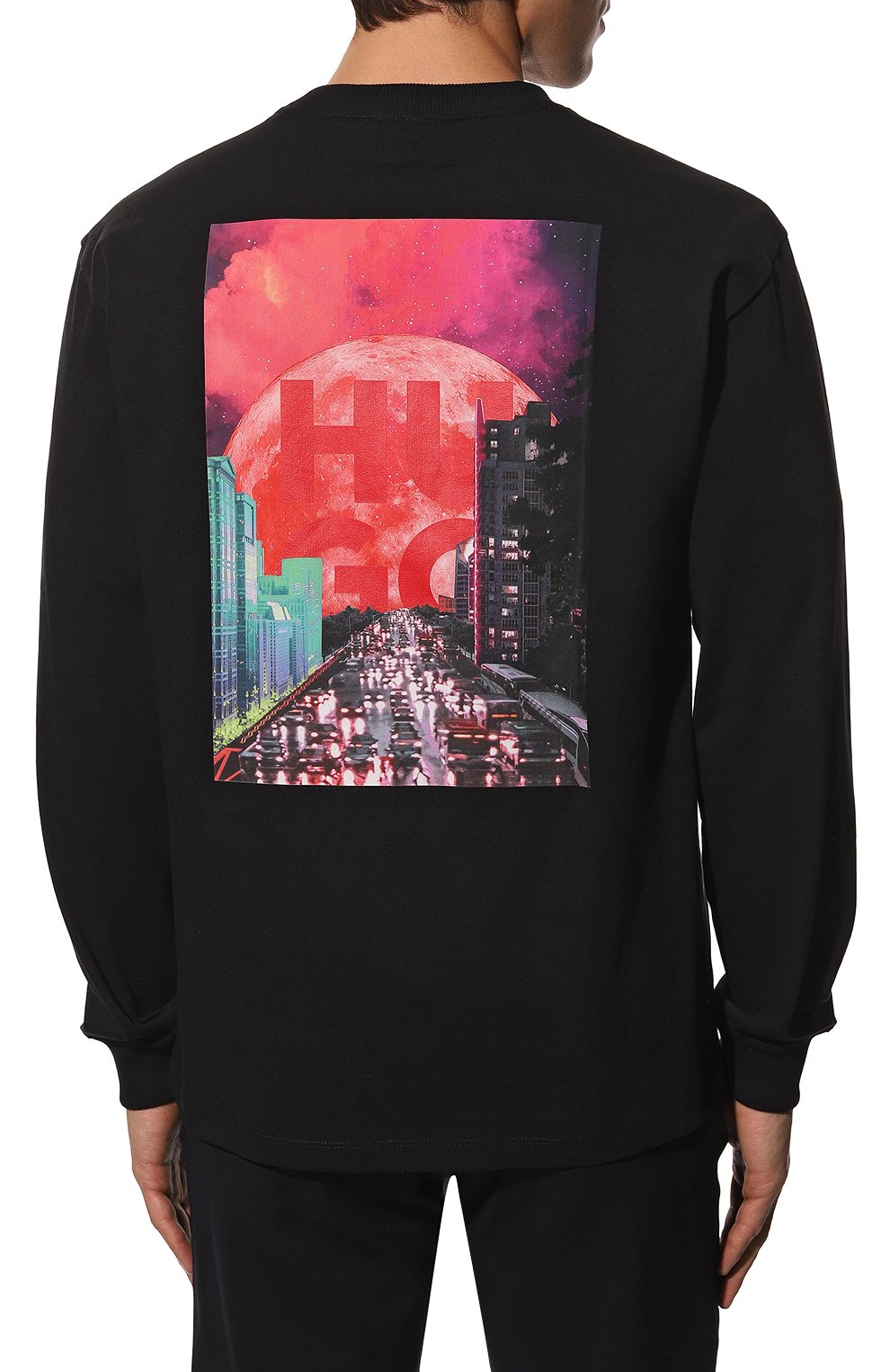 Хлопковый лонгслив HUGO, арт. 50486122, фото 4