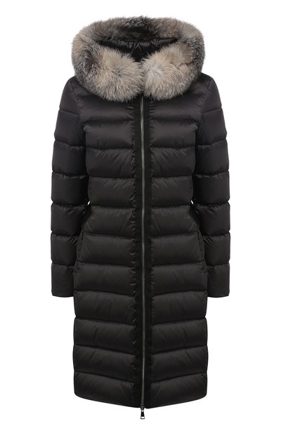 Пуховик с поясом и меховой отделкой капюшона MONCLER, арт. D2-093-49330-20-57869, фото 1