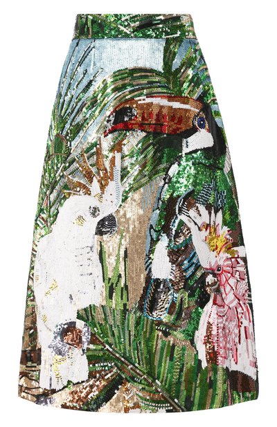 Шелковая юбка с пайетками DOLCE & GABBANA, арт. F4BV7Z/GD0D8, фото 1