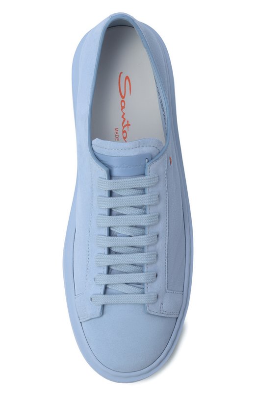 Замшевые кеды Santoni WBCG61322CIETT0Y Голубой  WBCG61322CIETT0Y Фото 6