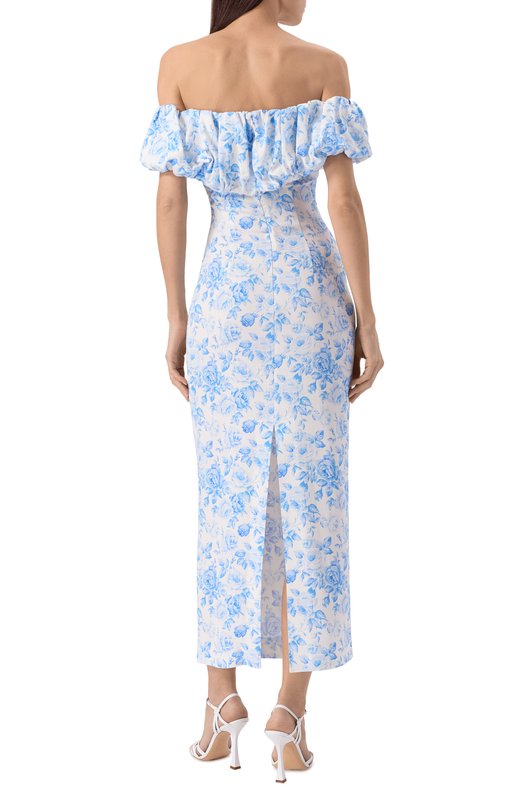 Платье из вискозы ROWEN ROSE DRS_RR388 Голубой  DRS_RR388 Фото 4