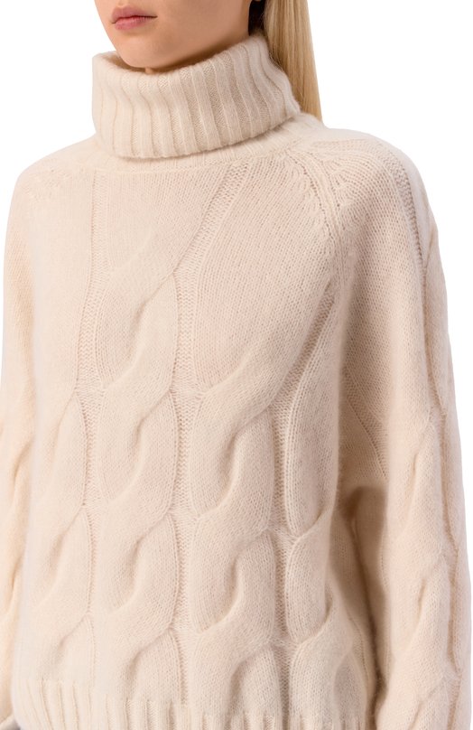 Свитер из кашемира и шелка Allude 255/77003 Кремовый  255/77003 Фото 5