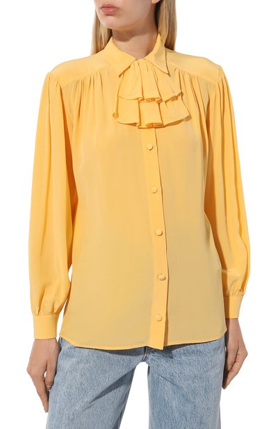 Шелковая блузка GUCCI, арт. 596710 ZAAOG, фото 3