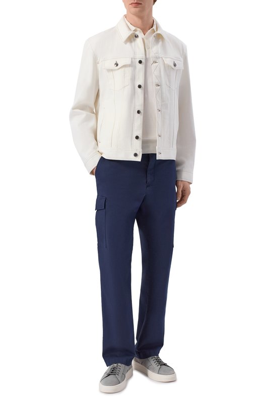 Замшевые кеды Gloria Santoni MBGG21967PNNCEAT Серый  MBGG21967PNNCEAT Фото 2