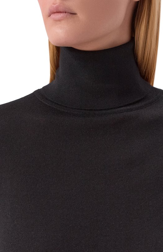 Водолазка из шерсти и кашемира Saint Laurent 840802/YAPK2 Чёрный  840802/YAPK2 Фото 5