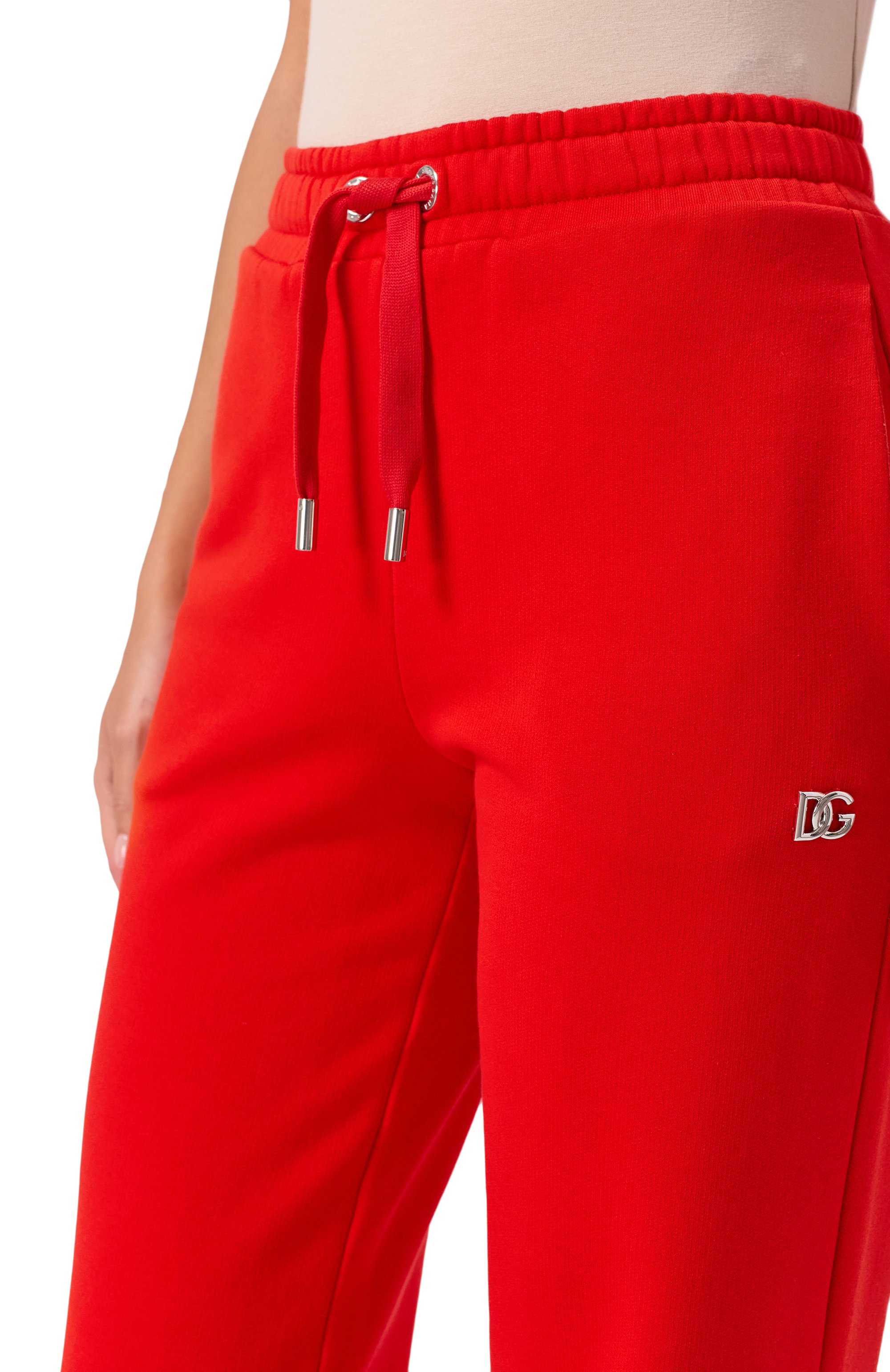 Хлопковые брюки DOLCE & GABBANA красного цвета по цене 93000 руб., арт. FTCYYT/GDCDR, фото 5 Хлопковые брюки DOLCE & GABBANA, арт. FTCYYT/GDCDR, фото 5