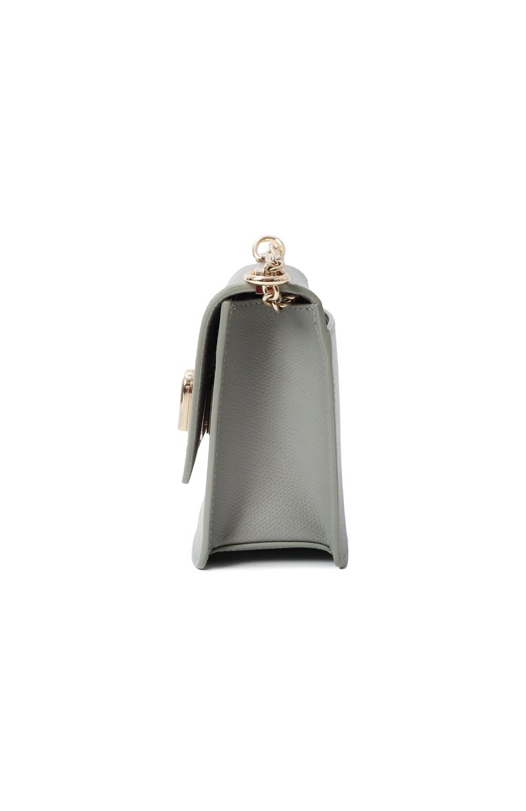Женская сумка furla 1927 mini FURLA серого цвета, арт. BAFKACO/ARE000 | Фото 4 (Ремень/цепочка: На ремешке; Размер: mini; Материал: Натуральная кожа; Драгоценные камни: Проставлено; Материал сплава: Проставлено)
