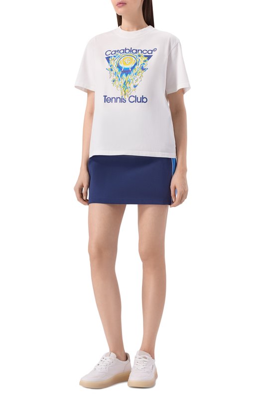 Хлопковая футболка Casablanca W-SP26-JTS-046-02 Белый  W-SP26-JTS-046-02 Фото 2