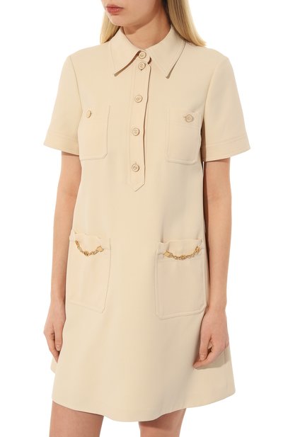 Платье из шелка и шерсти GUCCI, арт. 661672 ZAD88, фото 3