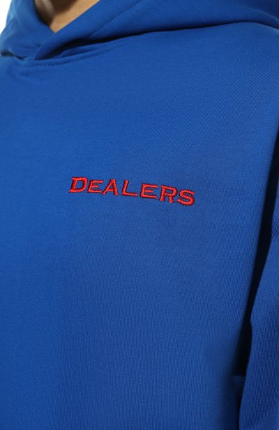 Хлопковое худи JUST DON синего цвета по цене 37950 руб., арт. 32JUSM32 226331, фото 5 Хлопковое худи JUST DON, арт. 32JUSM32 226331, фото 5