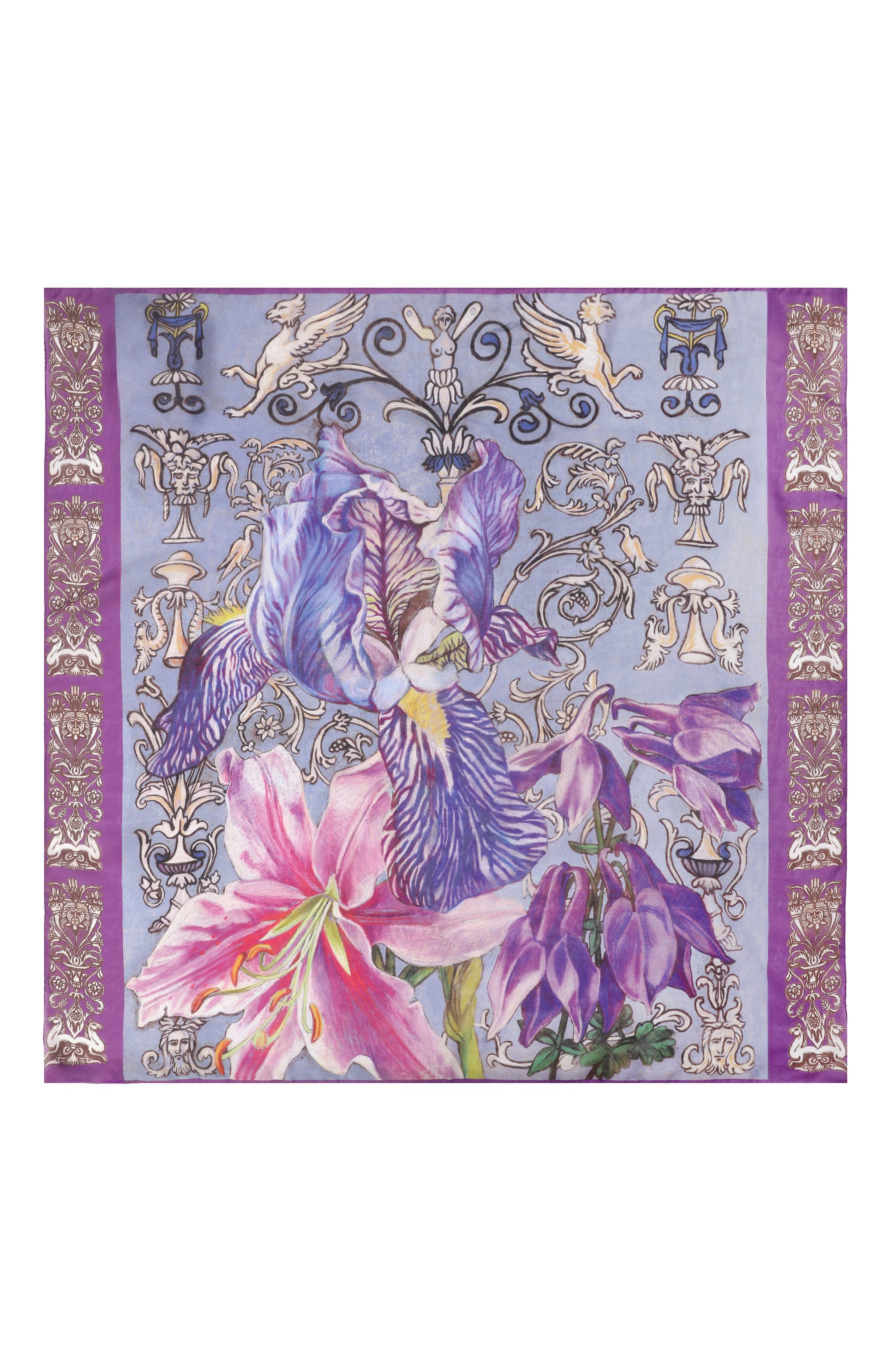 Шелковый платок ренессанс GOURJI, арт. 91166637/6255172, фото 4