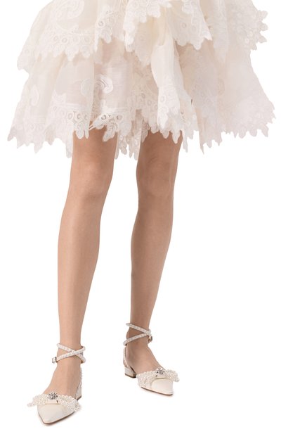 Текстильные балетки double bow MACH & MACH, арт. R25-S0929-15-CRP-011, фото 3