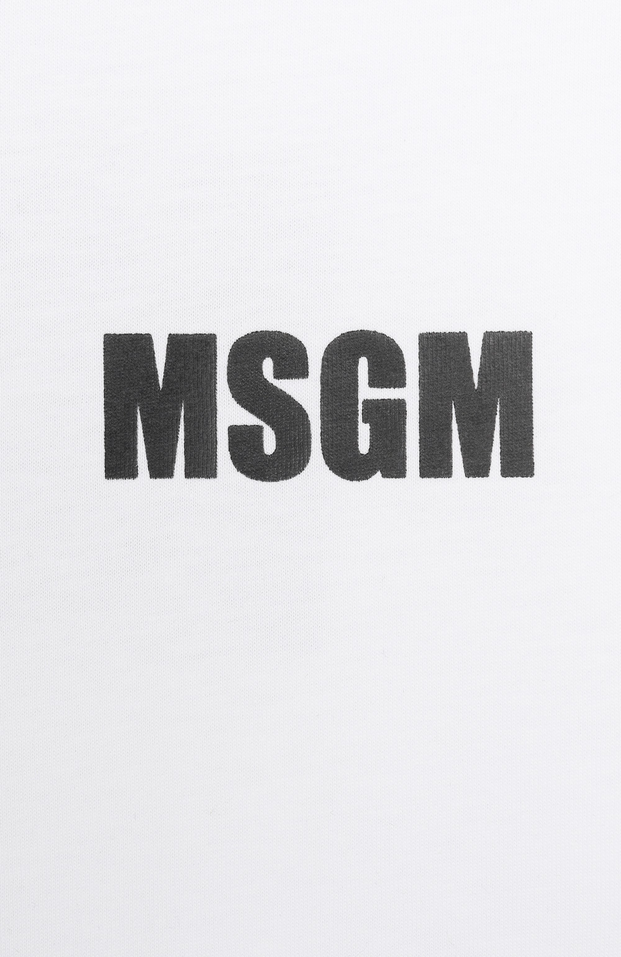 Хлопковая футболка MSGM KIDS, арт. S5MSJUTH066, фото 3