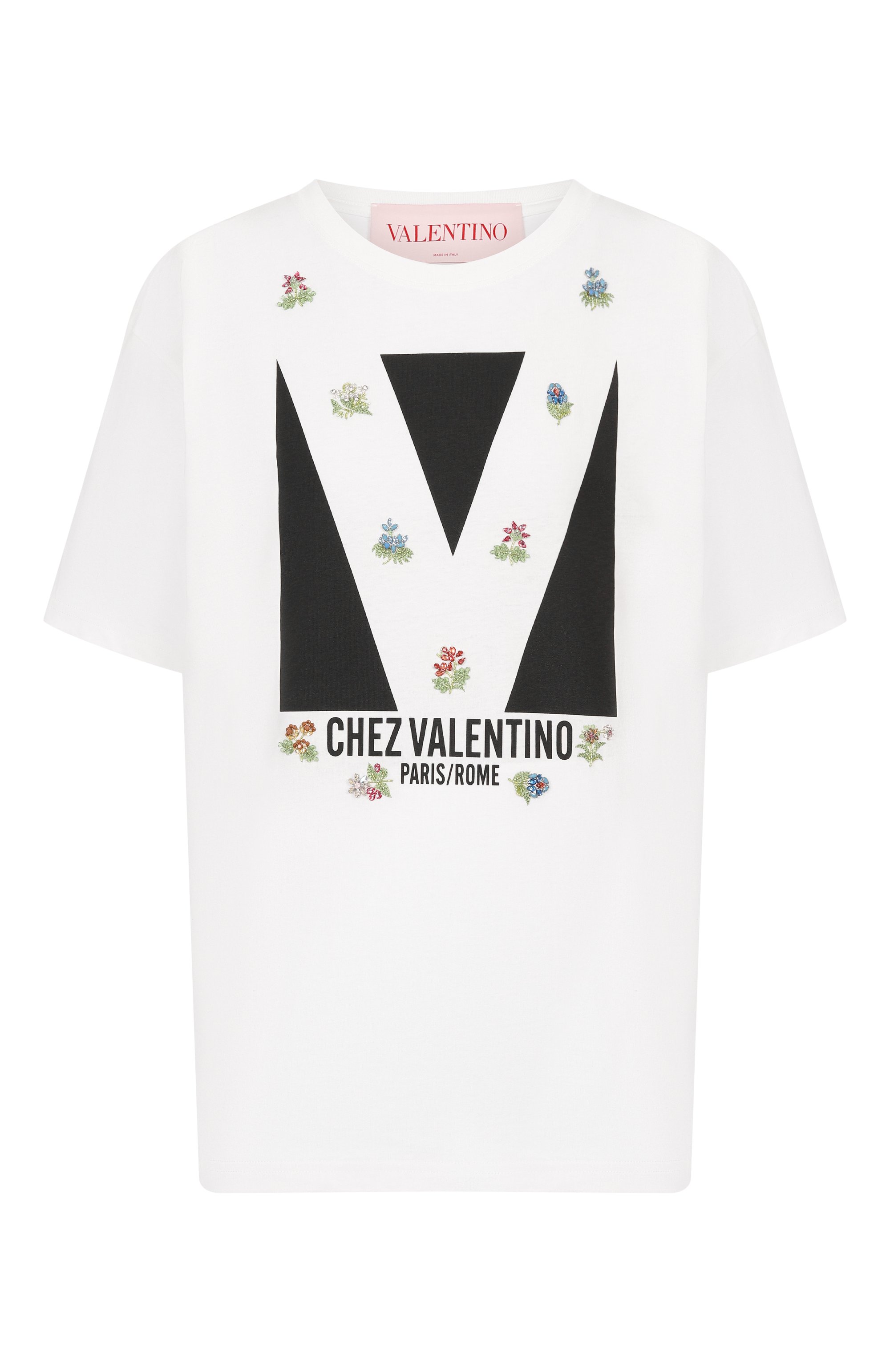 Хлопковая футболка VALENTINO, арт. 6B3MG24I919, ф�ото 1