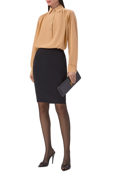 Женская шелковая блузка SAINT LAURENT, арт. 860987/Y100W