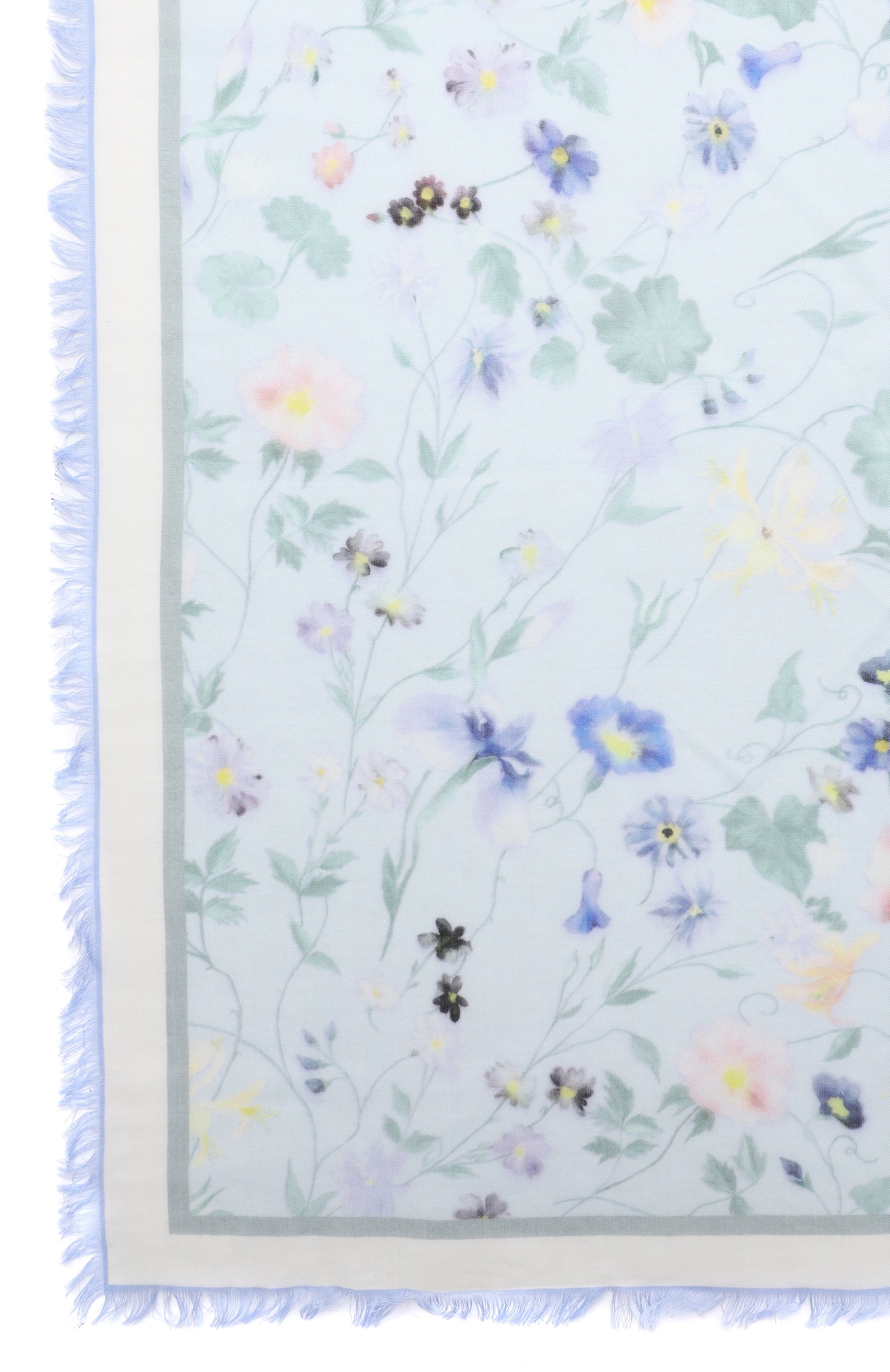 Шаль из кашемира и шелка GIVENCHY бирюзового цвета по цене 89950 руб., арт. GW1414/SS029, фото 4 Шаль из кашемира и шелка GIVENCHY, арт. GW1414/SS029, фото 4