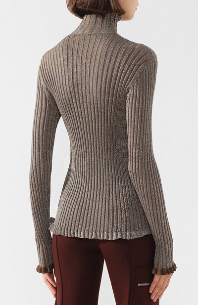 Шелковая водолазка с металлизированной нитью CHLOÉ, арт. CHC18WMP29600, фото 4