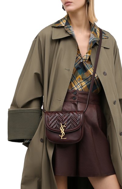 Сумка kaia small SAINT LAURENT бордового цвета по цене 188000 руб., арт. 631564/10F1W, фото 2 Сумка kaia small SAINT LAURENT, арт. 631564/10F1W, фото 2