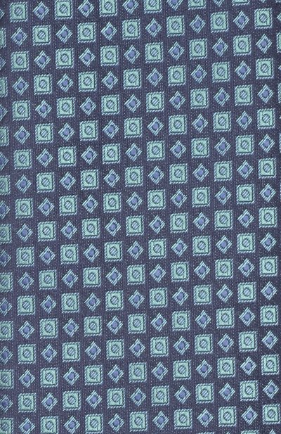 Шелковый галстук с узором BRIONI темно-синего цвета по цене 29950 руб., арт. 062I/0640Y, фото 3 Шелковый галстук с узором BRIONI, арт. 062I/0640Y, фото 3