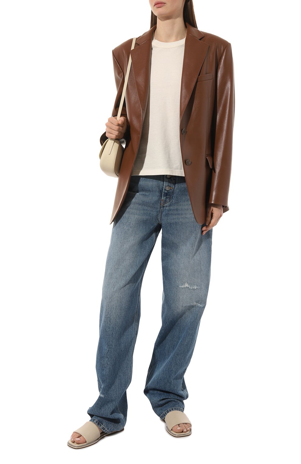 Кожаные шлепанцы BRUNELLO CUCINELLI бежевого цвета по цене 75950 руб., арт. MZCWC2150, фото 2 Кожаные шлепанцы BRUNELLO CUCINELLI, арт. MZCWC2150, фото 2