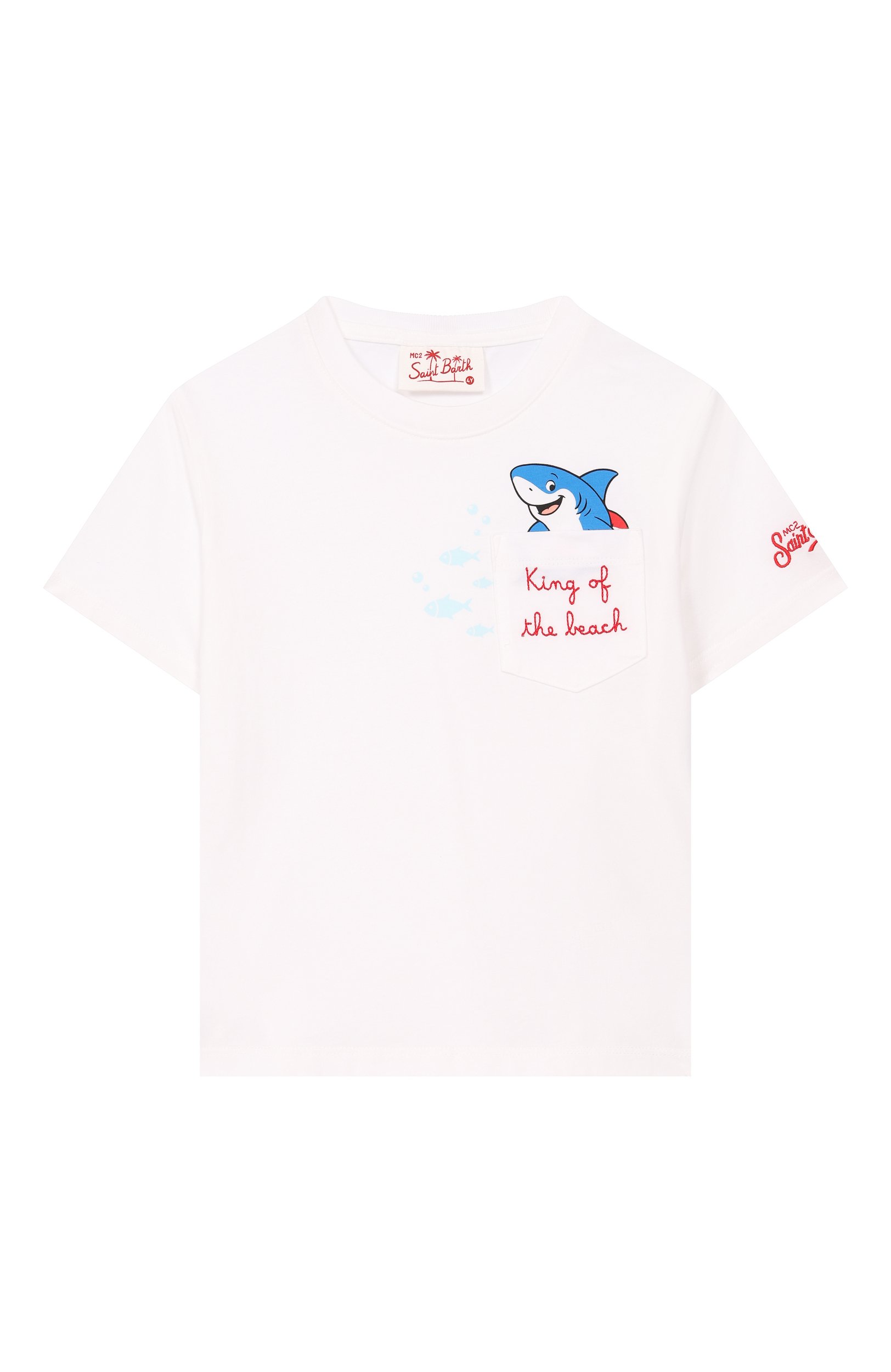 Хлопковая футболка MC2 SAINT BARTH белого цвета по цене 8995 руб., арт. EDD0001-01948L/EDDY, фото 1 Хлопковая футболка MC2 SAINT BARTH, арт. EDD0001-01948L/EDDY, фото 1