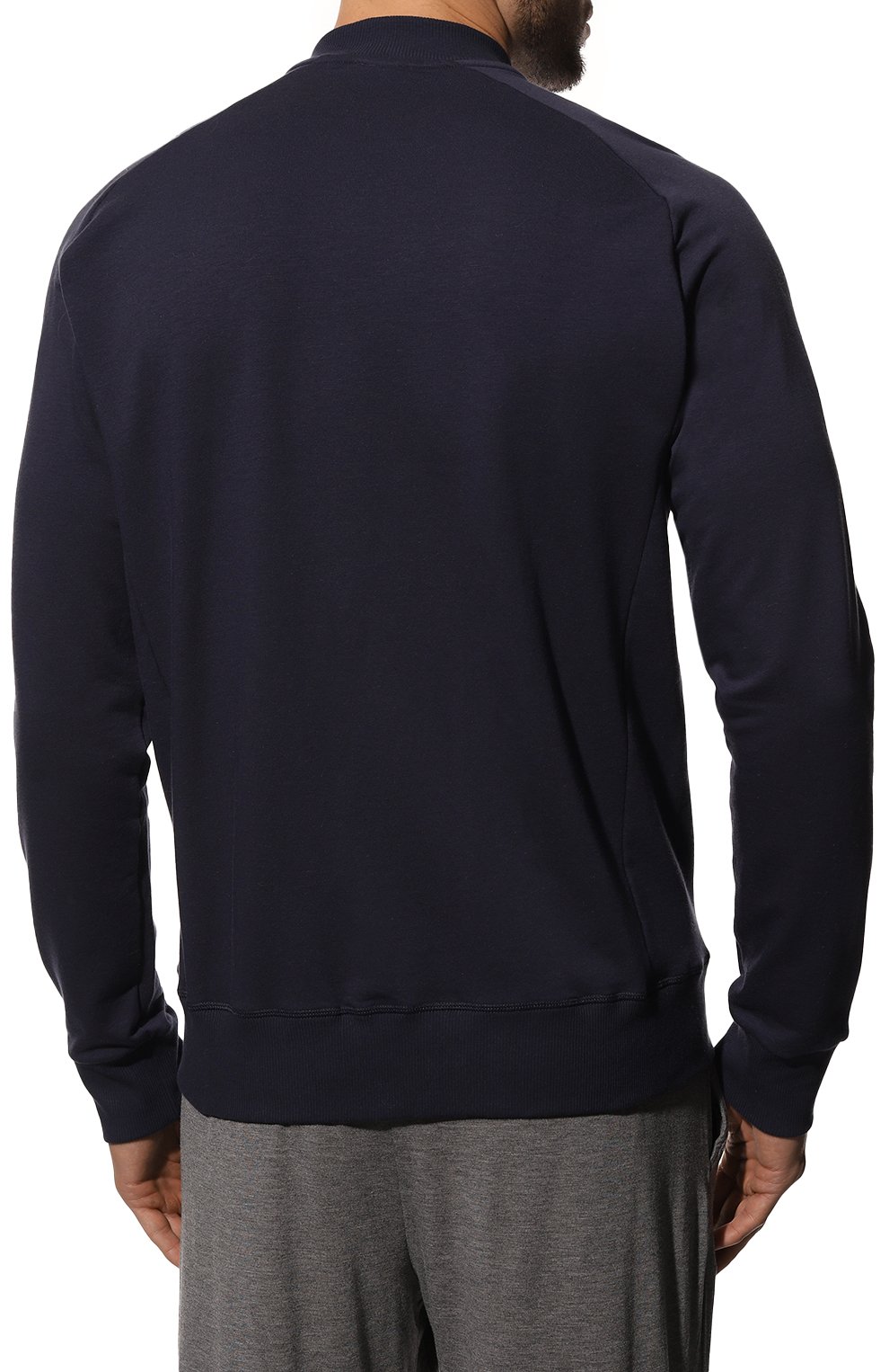 Хлопковая толстовка HANRO темно-синего цвета по цене 24850 руб., арт. 075076., фото 4 Хлопковая толстовка HANRO, арт. 075076., фото 4