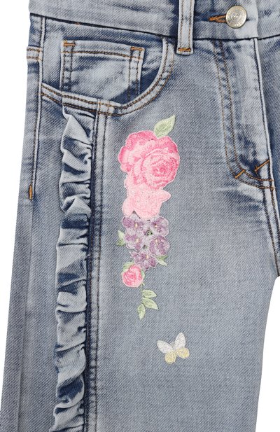 Джинсы MONNALISA голубого цвета по цене 22100 руб., арт. 19G404, фото 3 Джинсы MONNALISA, арт. 19G404, фото 3