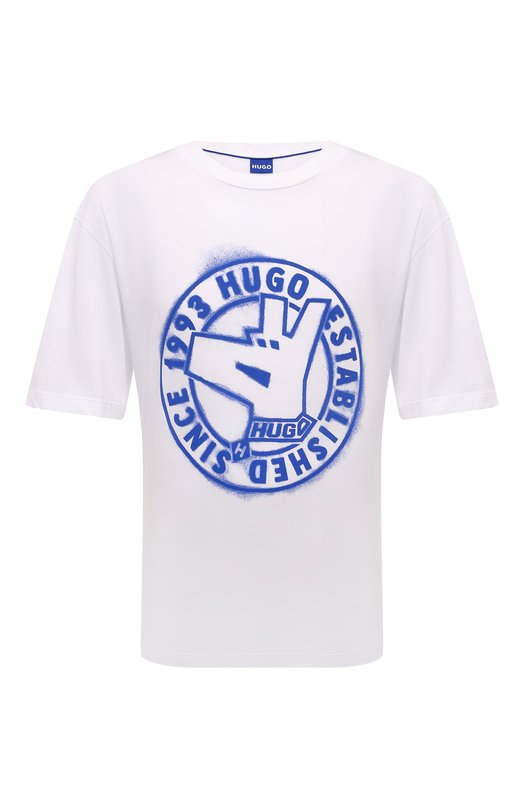 

Хлопковая футболка HUGO Blue, Белый